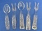 5 Glass Serving Forks & Spoons – About 9 1/2” long