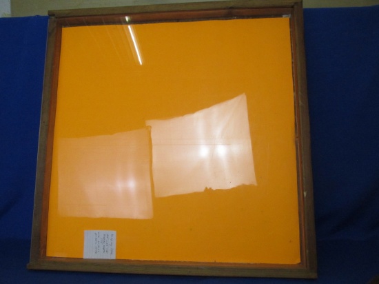 Wood  Display Case , Sliding Plastic Top, 24” Square Appx 2” Deep