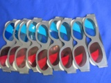 3 Photo 3-D  3-D Movie Glasses One Lens Blue & One Lens Red