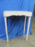 Painted Wood Table – 24” tall – Top is 19 1/4” x 10 3/4”