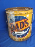 5 Gallon Dad's Root Beer Bottlers Concentrate Tin with handle