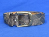 Irish Setter Leather Belt with Brass Buckle – Camo Look – Size 42