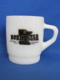 Fire-King Milk Glass Mug “Northstar Mutual Insurance Company” - 1968