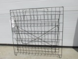 Small Wire Display Rack – Black – Measures appx 28” T x 31” W with 6 3” D Pockets