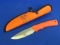 Buck Knife REMF No. 679 – In Sheath – Blaze Orange – 8 1/2” long