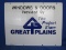 Vintage Metal Sign “Windows & Doors Provided by Great Plains”