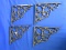 4  Cast Iron Brackets for a shelf  - Ornate with a bronse/black enamel finish