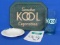 Kool Cigarettes: Ceramic Ashtray, Plastic Mat, Key Chain, Thermo-Serv Tumbler