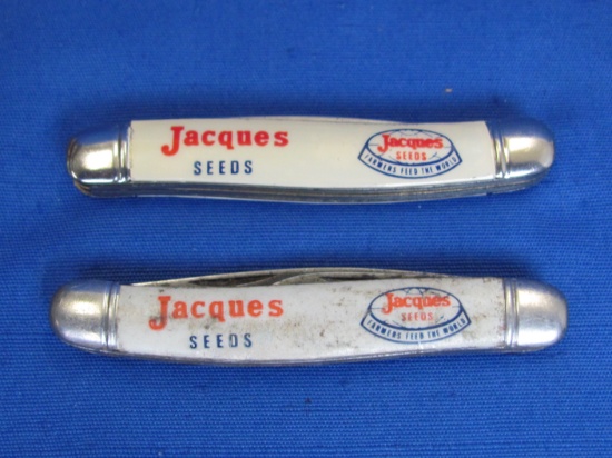 2 “Jacques Seeds” Folding Knives – By Imperial – Made in USA – 3 3/8” long closed