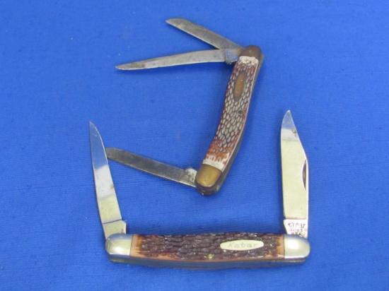 2 Kabar Folding Knives No. 1108 & 1063 – 4” long Folded – Made in USA