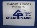 Vintage Metal Sign “Windows & Doors Provided by Great Plains”