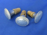 3 Aluminum Sprinkle Spouts (w/ cork rings) – Vintage Laundry accessory for pre-steam iron