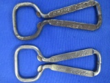 2 Vintage Coca Cola  Bottle Openers with 2 sided Raised printing Have a Coke