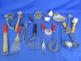 Box Lot Assorted Kitchen Utensils/Tools – Some Red Handle