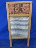 Vintage Dubler Hadi Washboard 18” T x 9” W – Bright & Clean