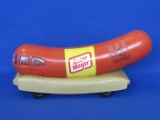 Plastic Oscar Mayer Wiener Mobile Bank – Sponsor of 19982 Olympic Games – 9 3/4” long