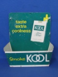Vintage Tin Display “taste extra coolness Kool Filter Kings” 8 1/8” tall – 7 1/4” wide