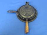 Antique Child's Toy “Stover Junior” Waffle Iron No. 8 – 4 3/4” in diameter
