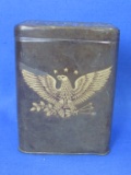 Hershey's Cocoa Tin with Decal of Gold Eagle on Front – 4 1/4” tall