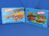 2 Hot Wheels Cases Full of 36  Cars/Trucks – 1 case dated 1980, other 1975