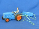 Vintage Plastic Battery Operated Tractor (not working) Has Driver – Made in Japan