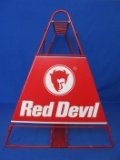 “Red Devil” Metal Rack for Pool Cues – 17” tall – 15 1/4” long