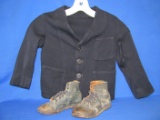Vintage Handmade Boy's Jacket & High Top Leather Boots – Boots are 7 1/4” long