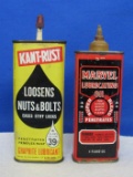 2 Tins: Marvel Lubricating Oil & Kant-Rust – Taller is 6 1/4” - Made in USA