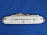 Folding Knife “Carter-Mondale 1980” - Made in USA – 3 1/2” long folded