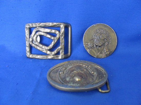 Belt Buckles (3) – Religious - Brass San Francisco Zoo & Decorative