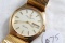 Vintage Jules Jurgensen Goldtone Mens Wristwatch with Day Date Quartz