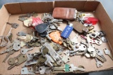 Large Lot of Vintage Keys & Key Chains Fits General Motor Cars A, Chrysler Import,