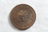 1833 - 1933 Century of Progress World's Fair Wooden Nickel Indian 1 3/8