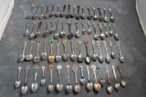 Lot of 60 Vintage Souvenir Spoons