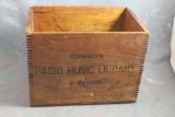 Antique SCRIBNER'S Radio Music Library Wooden Crate 13