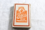 Vintage Peters Meats Advertising Playing Cards by Remembrance in box 54 Cards