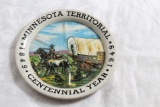 1849 - 1949 Minnesota Territorial Centennial Covered Wagon Tip Tray 3 1/2