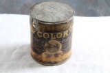 Antique Advertising Can FULL PRIZE BUTTER COLOR with Paper Label