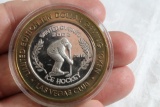 2002 $10 Gaming Token/Coin .999 Fine Silver Las Vegas Club Winter Olymics