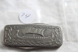 NORGE Pocket Knife with Viking Sailing Ship Embossed