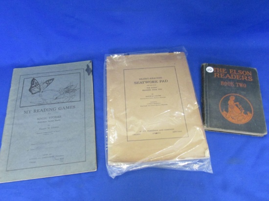 The Ellison Readers Book 2 1927; Matching Seatwork pad 1928 (unused) & 1932