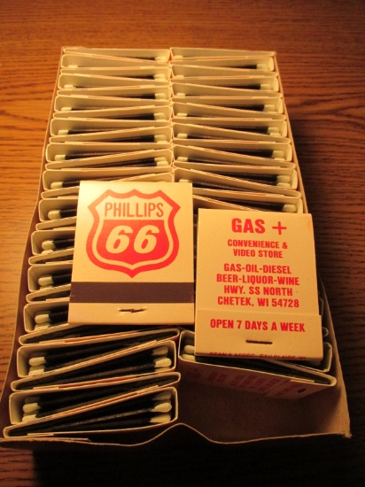50 Phillips 66 Match books – NOS in Box
