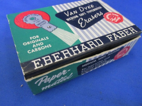 10 Vintage Van Dyke Typewriter Erasers – NOS – In the Display Box