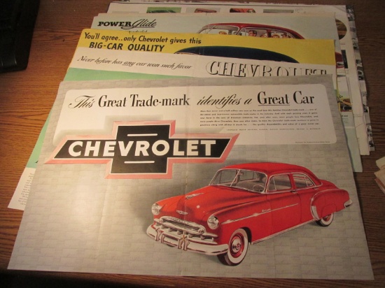 10 Vintage Magazine Ads (Chevrolet) – 2 page ads 40's & 50's