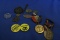 Smalls Lot – Tokens, Souvenir Penny, Medallions, Square Nail, Button, etc. - As shown