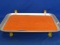 Metal Tray for Car Doors from Drive-In Restaurant – A & W? Has Orange Rubber Pad