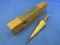 Antique Tools: Brass Plumb-Bob marked “Dietzgen 10” & 6” Wooden Level