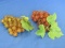 2 Handmade Grape Decor – Grapes are Marbles – About 4” to 5” long