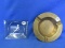 Ashtrays:  Vintage Smoked Glass Nudie design “The Apartment” & Copper? Crenlo 30 Yrs