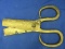 A Little Short- Cut – Cut Short. Gold Painted Ceremonial Ribbon Cutter Made from Vintage